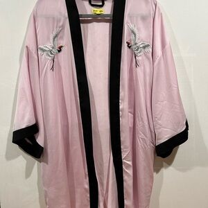 Shady Lady Pink Kimono with Crane Design from Nordstrom